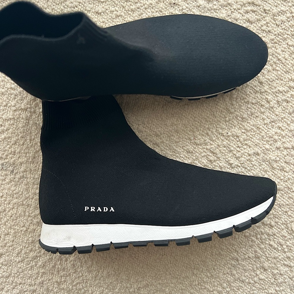 Prada Black Sock Sneakers